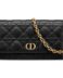 DIOR 카로 소프트 소가죽 패니 팩, 클러치, 어깨 크로스백 여성 블랙
